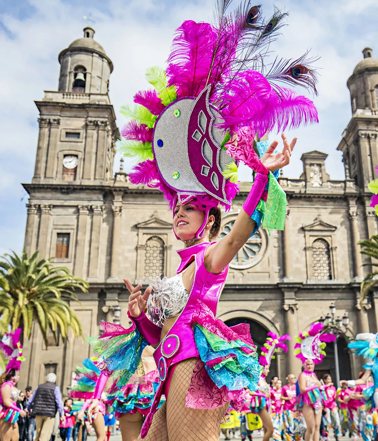 Imagen del Carnaval de Las Palmas de Gran Canaria en la Plaza de Santa Ana